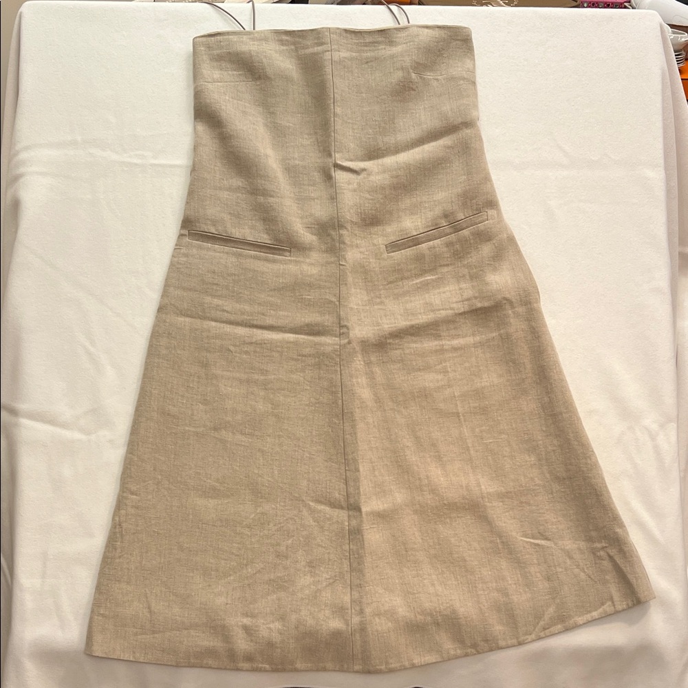Strapless linen dress by COS.  Size 12.